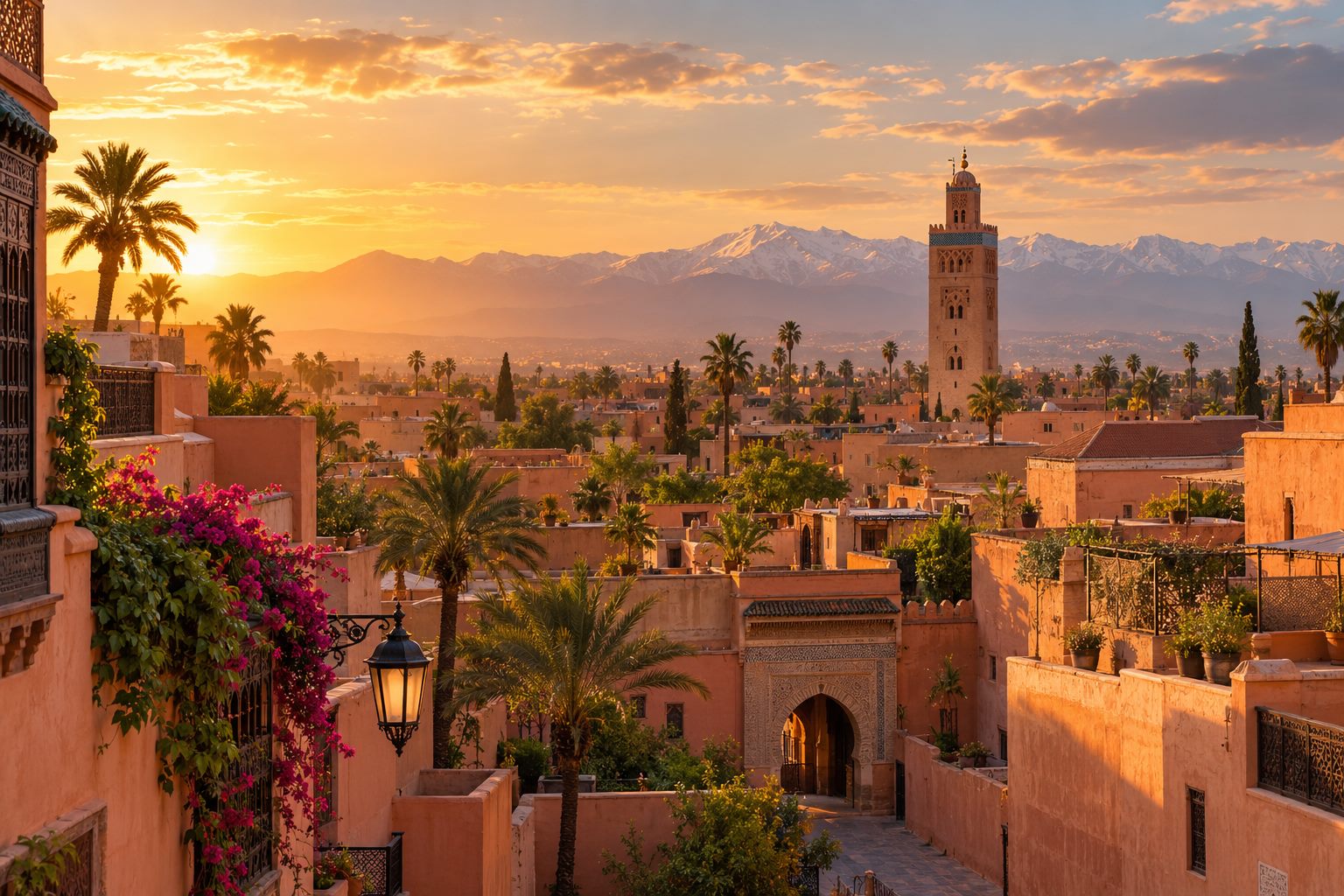 Vue de Marrakech, Maroc