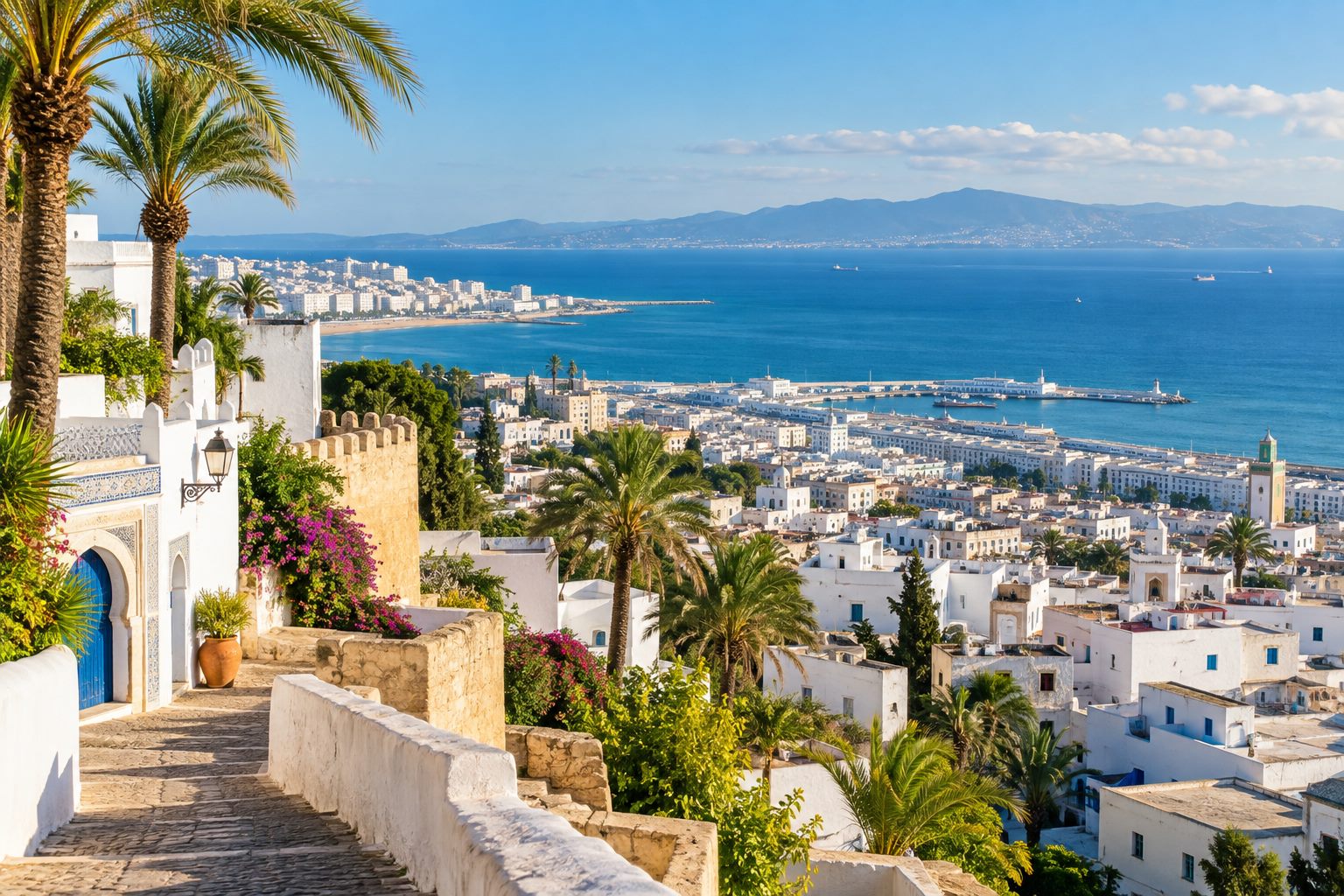 Vue de Tanger, Maroc